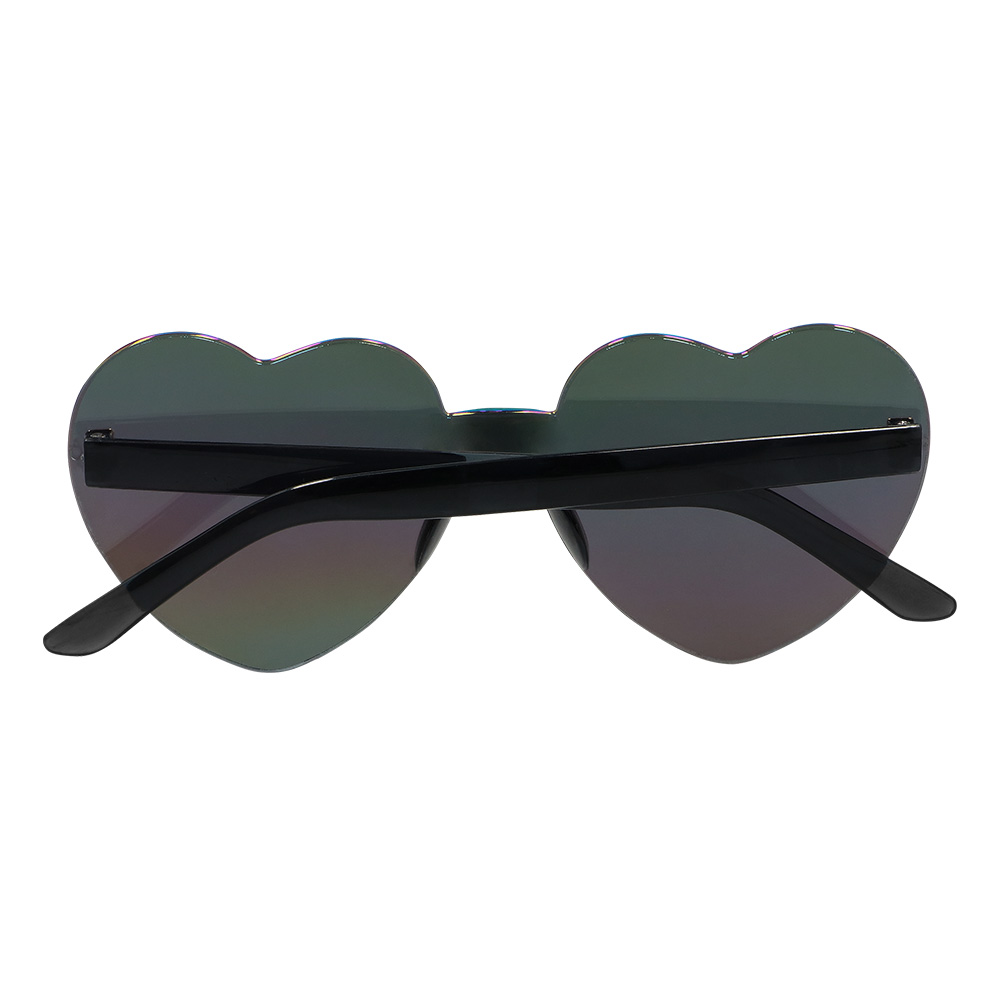 Partybril Festival hearts zwarte spiegelglazen