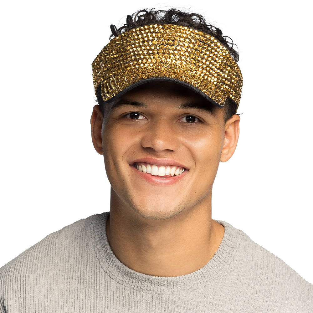 Zonneklep Glam goud (verstelbaar)