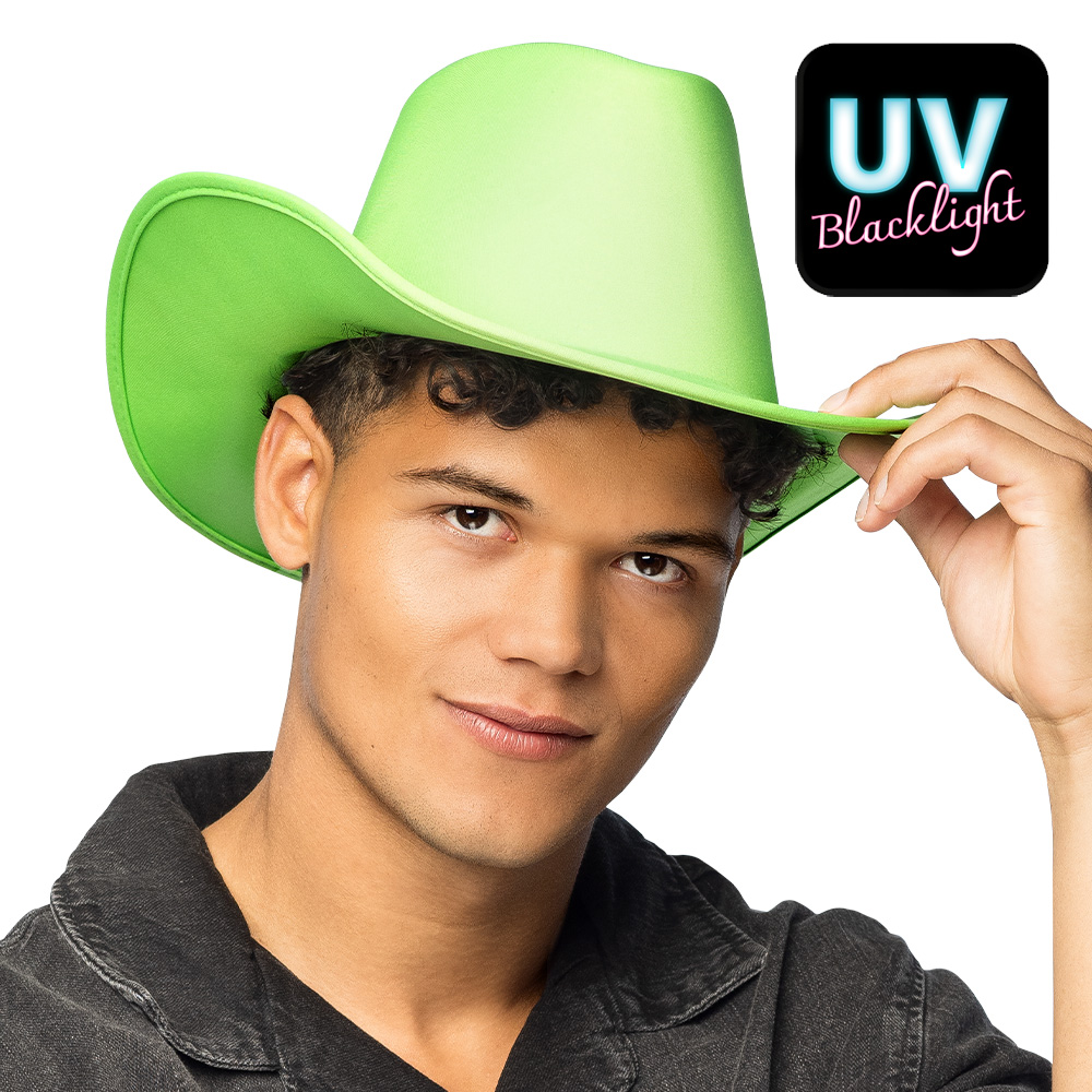 Cowboyhoed Blaze neongroen UV