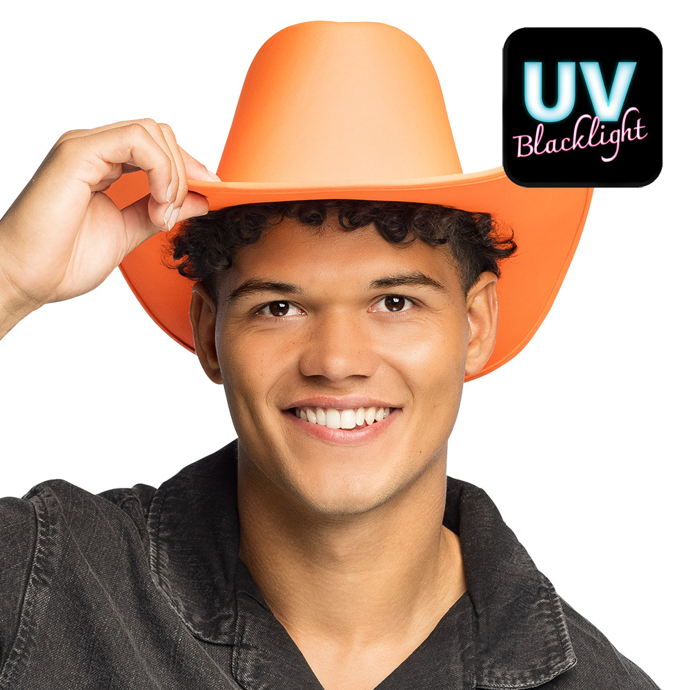 Cowboyhoed Blaze neonoranje UV