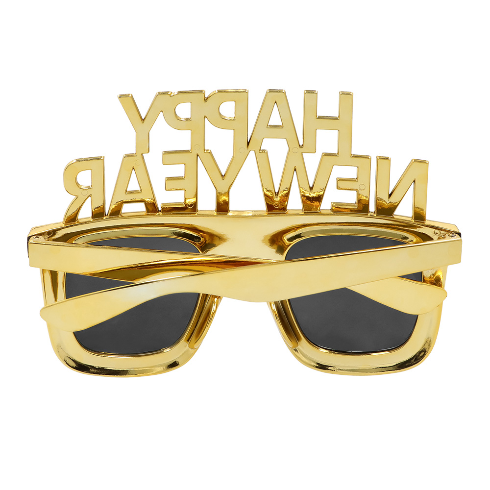 Partybril Bling bling 'Happy new year' goud