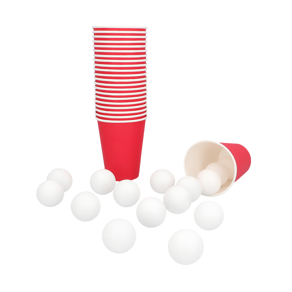 Set drankspel Beer pong (22 bekers + 15 ballen)