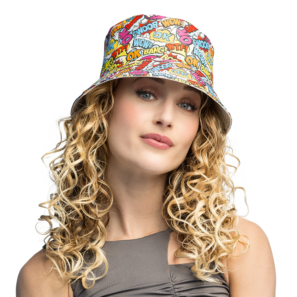 Bucket hat Rave pop art