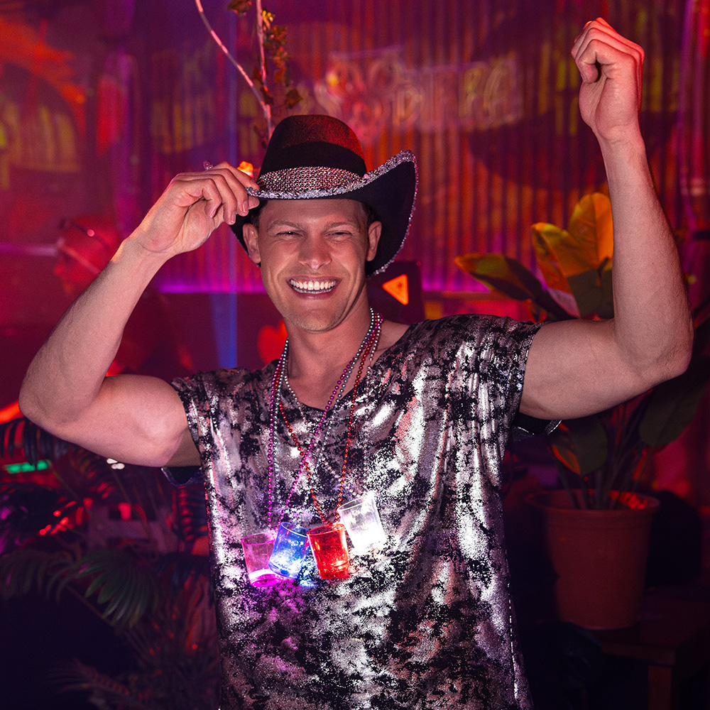 LED ketting Shotglaasje 4 kleuren ass.