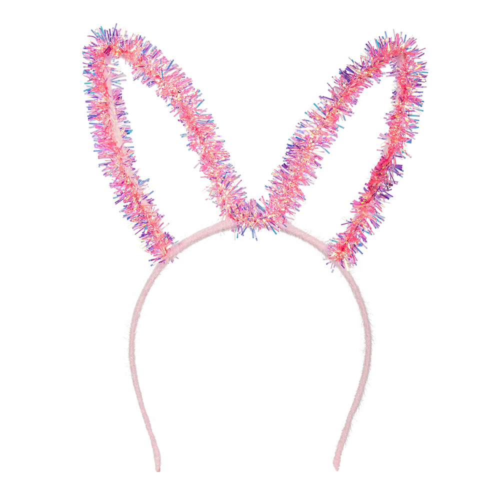 Diadeem Bunny tinsel 3 kleuren ass.