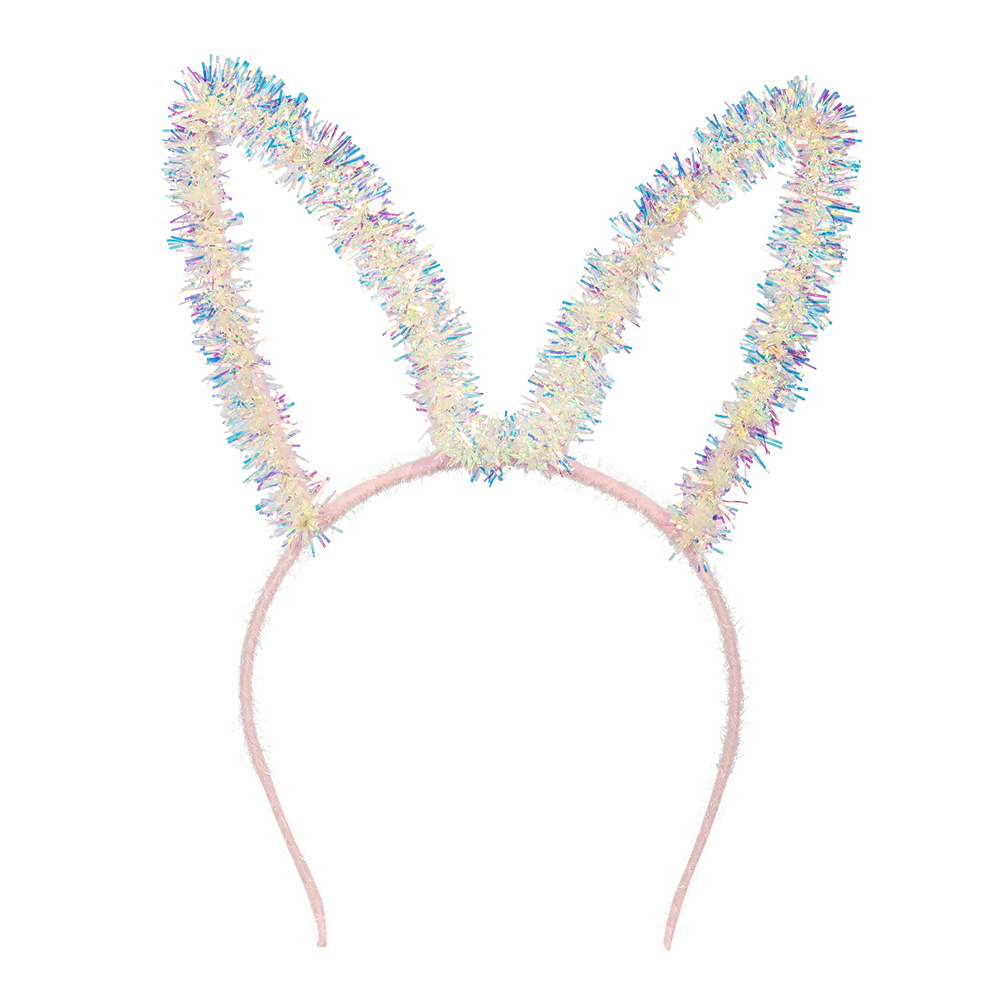 Diadeem Bunny tinsel 3 kleuren ass.