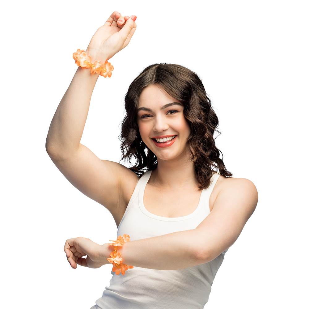 Set 2 armbandjes Hawaï 4 kleuren ass.