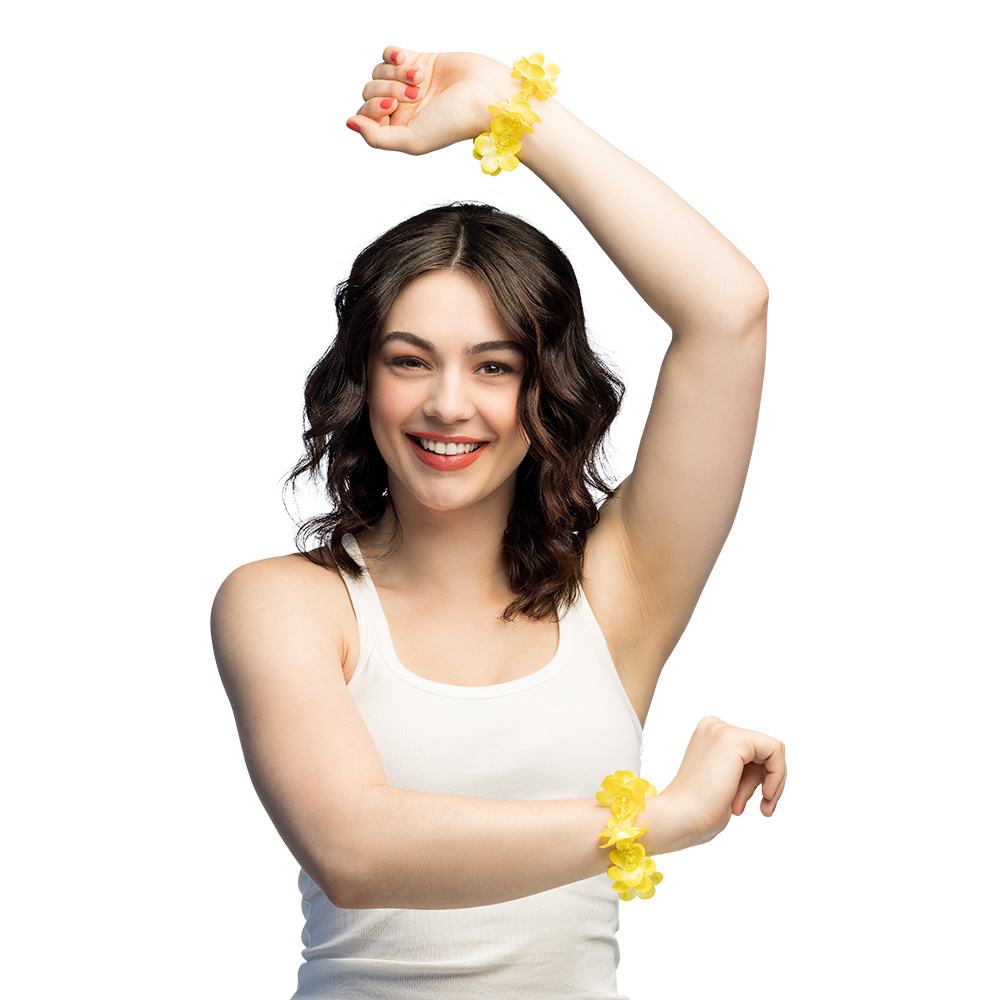 Set 2 armbandjes Hawaï 4 kleuren ass.