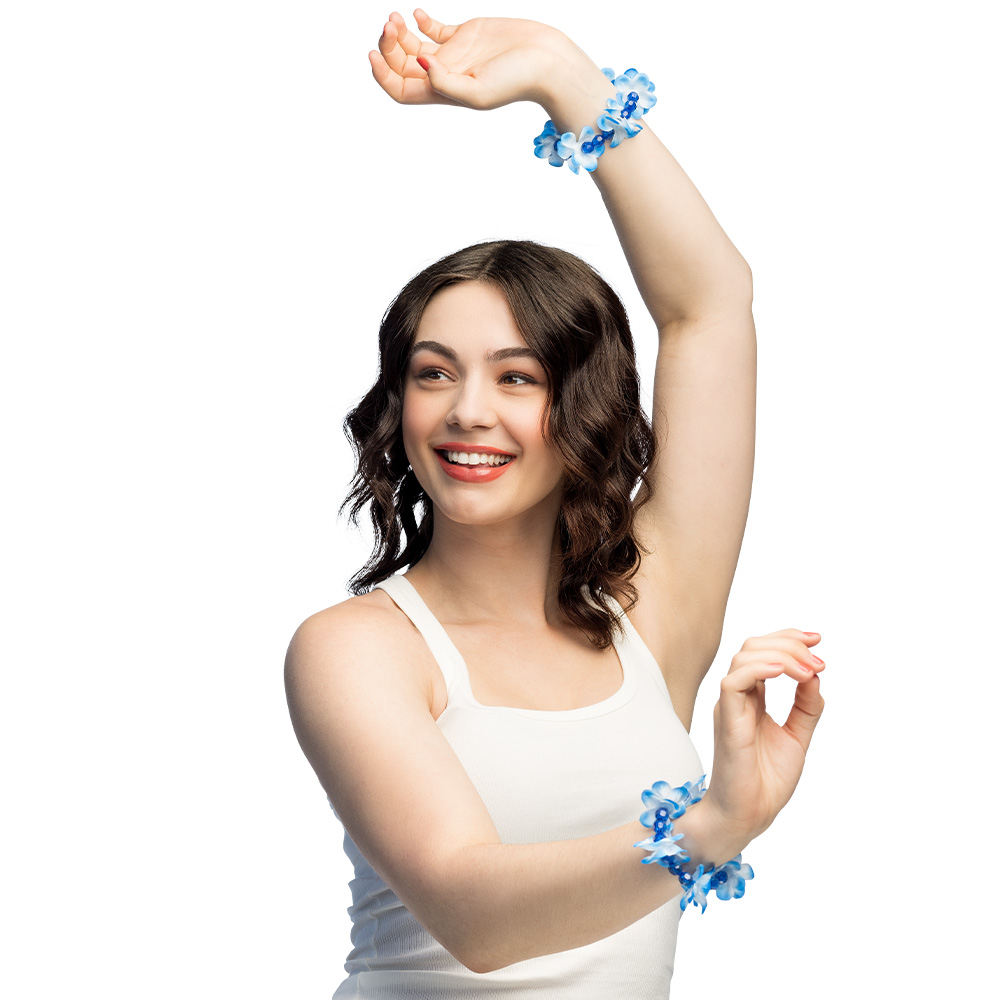 Set 2 armbandjes Hawaï 4 kleuren ass.