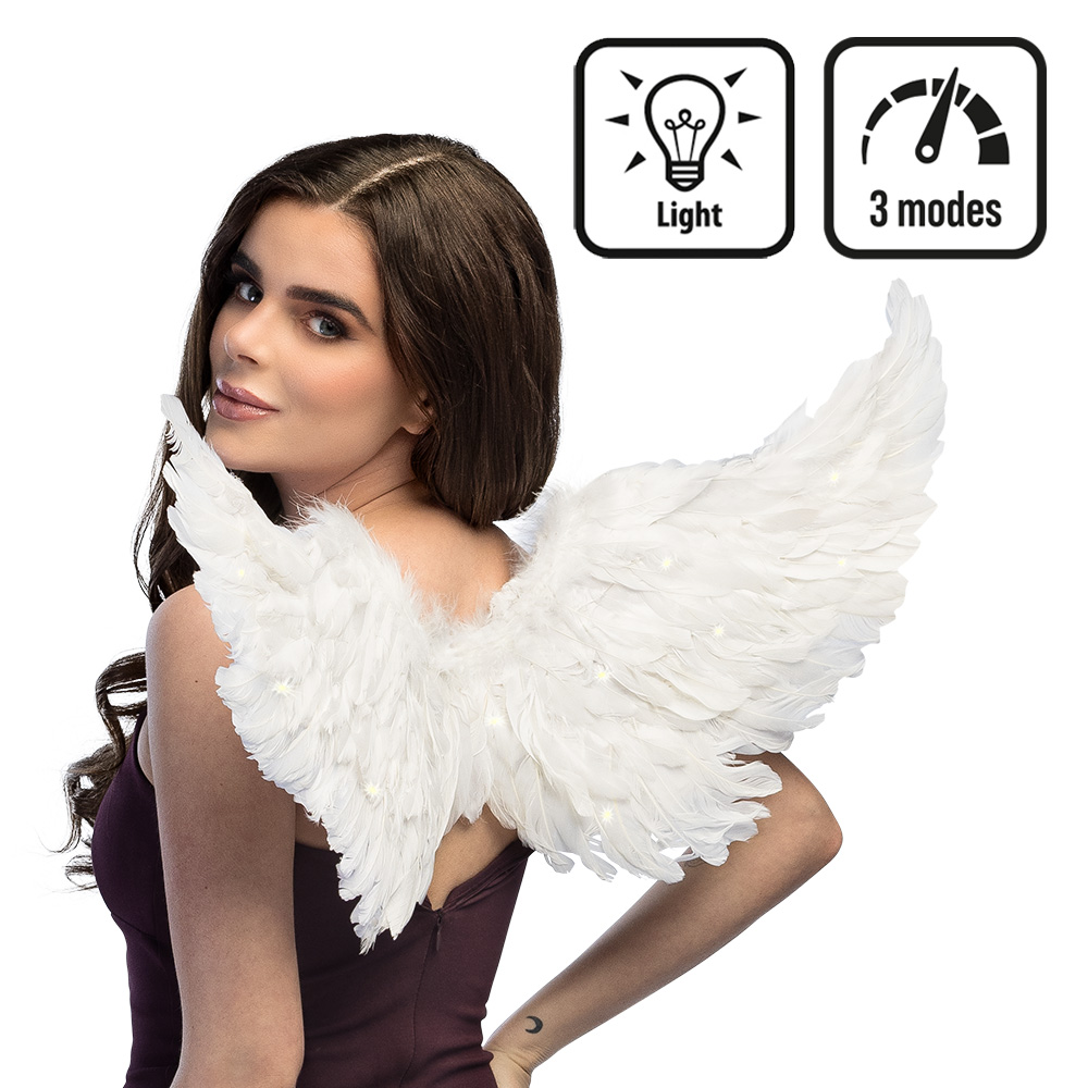 LED engelenvleugels wit (80 x 37 cm)
