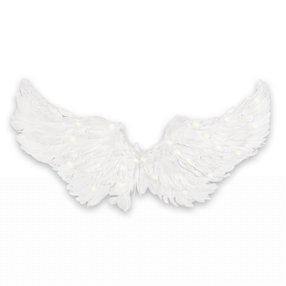 LED engelenvleugels wit (80 x 37 cm)