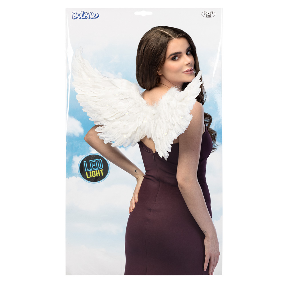 LED engelenvleugels wit (80 x 37 cm)