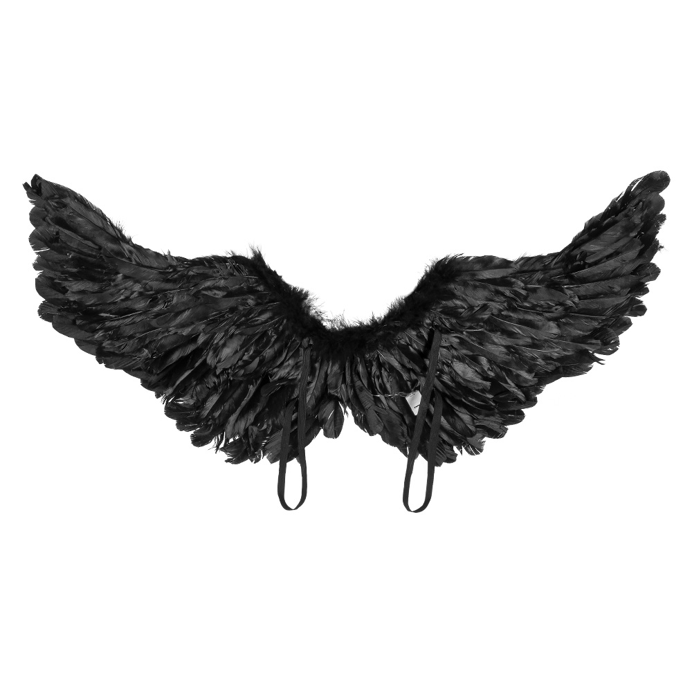 LED engelenvleugels zwart (80 x 37 cm)