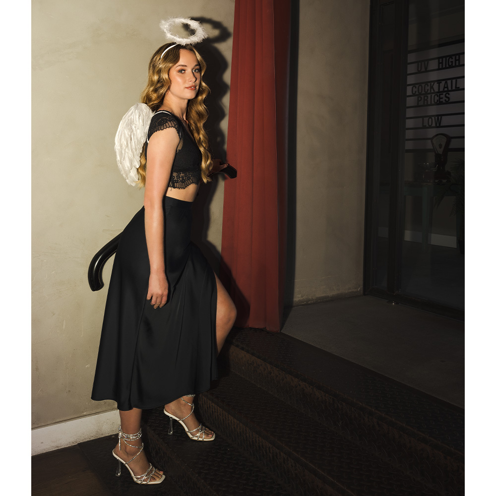 Set Engel promo wit (diadeem halo en vleugels)