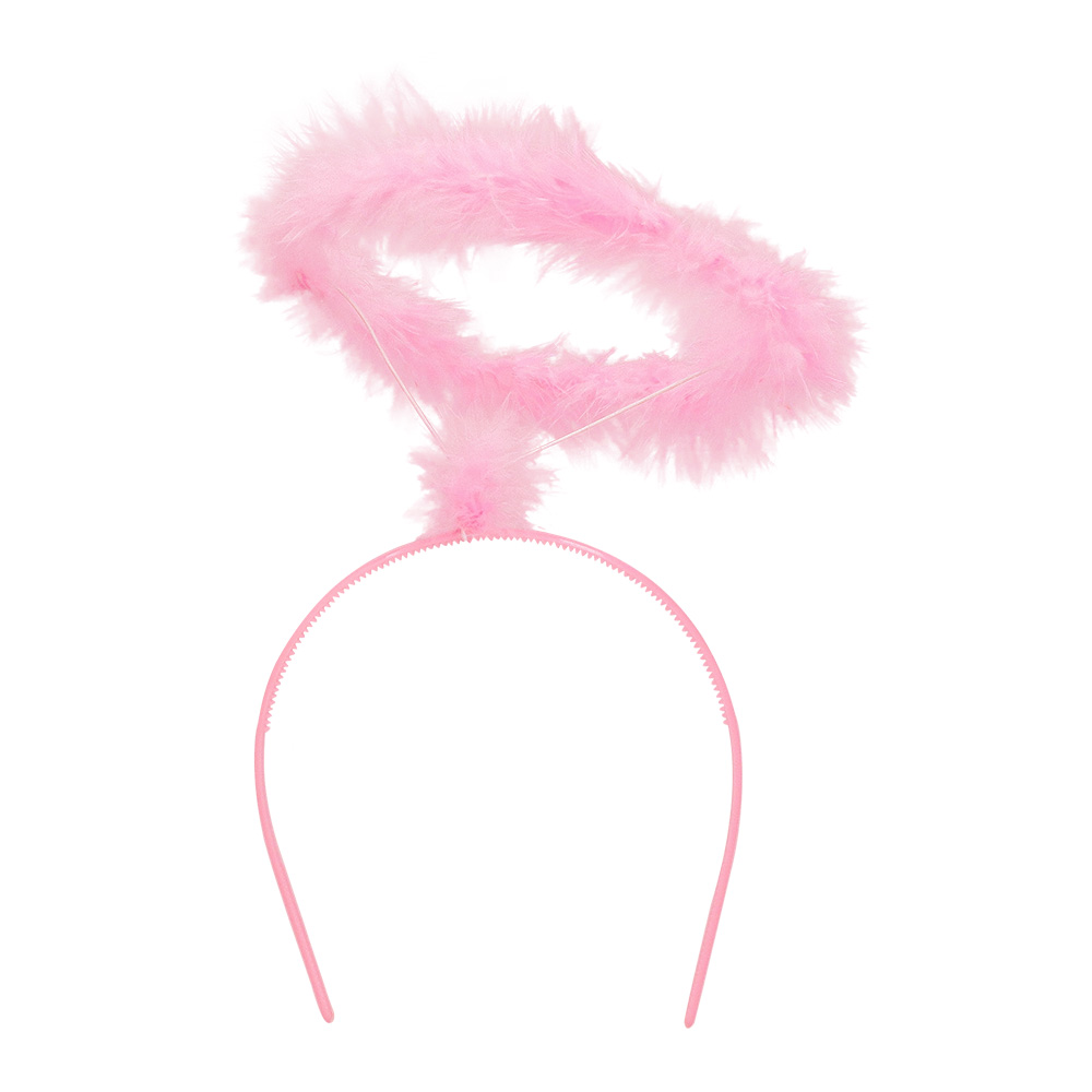 Set Engel promo lichtroze (diadeem halo en vleugels)