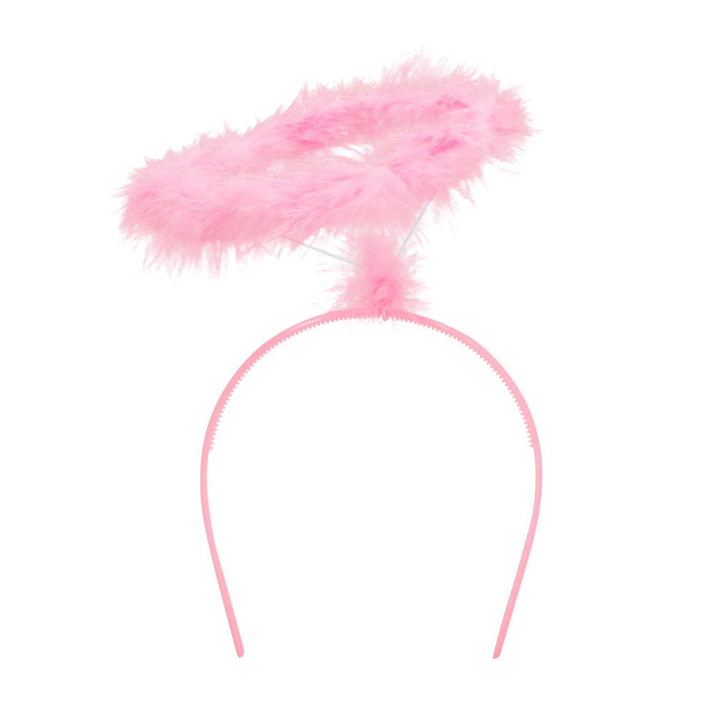 Set Engel promo lichtroze (diadeem halo en vleugels)