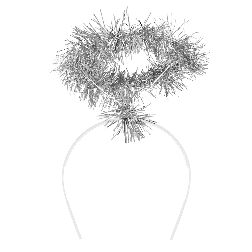 Diadeem Halo tinsel zilver