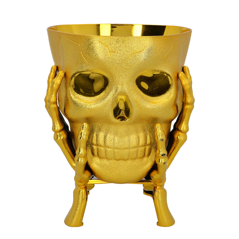 Schaal Golden skull (16 x 15 x 17 cm)