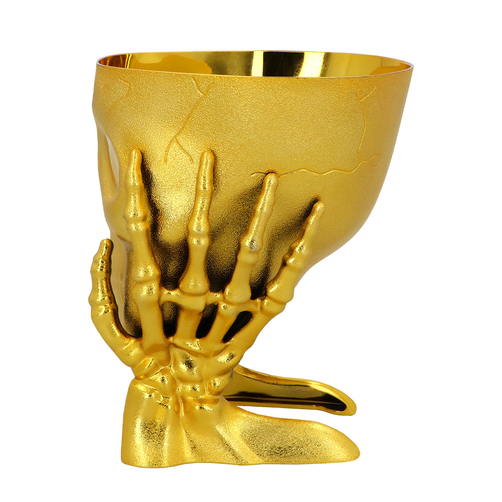 Schaal Golden skull (16 x 15 x 17 cm)