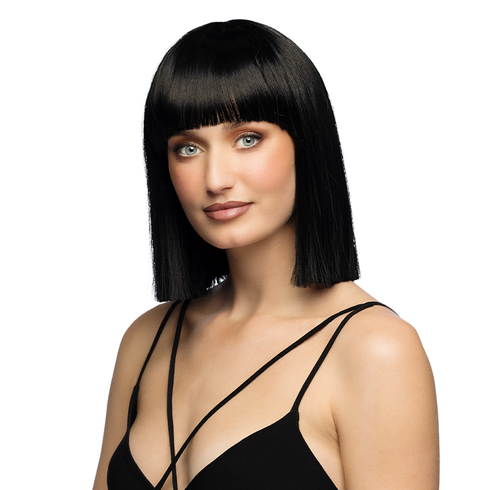 Pruik Djamilla brilliant black high quality