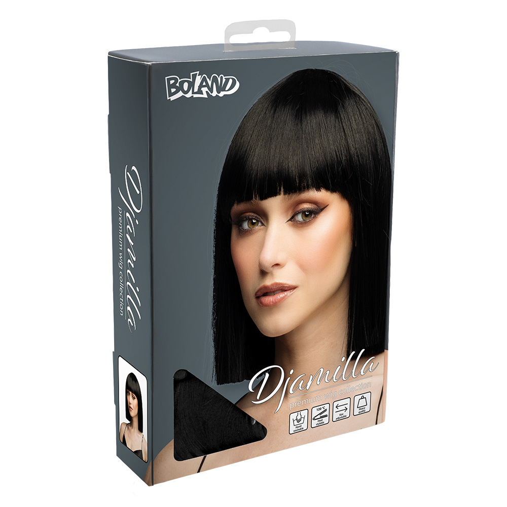 Pruik Djamilla brilliant black high quality