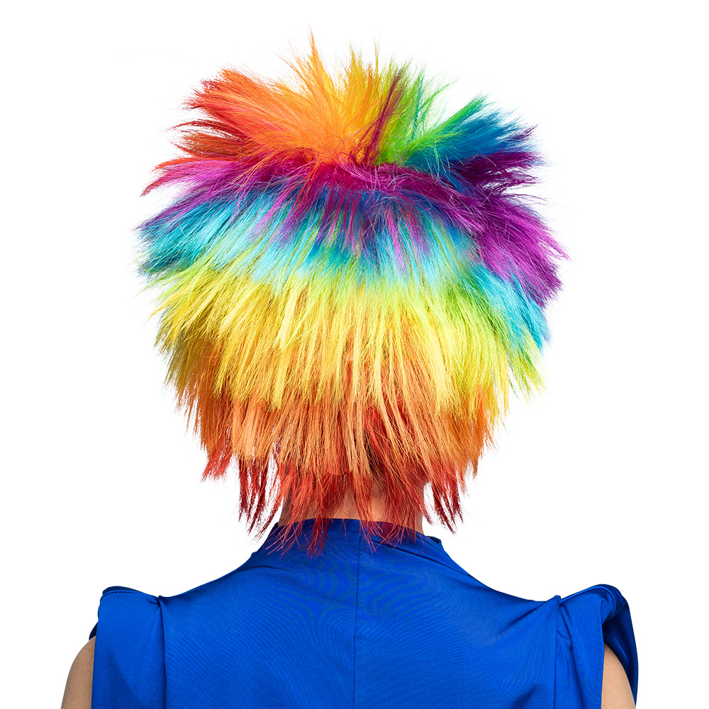 Pruik Punky rainbow