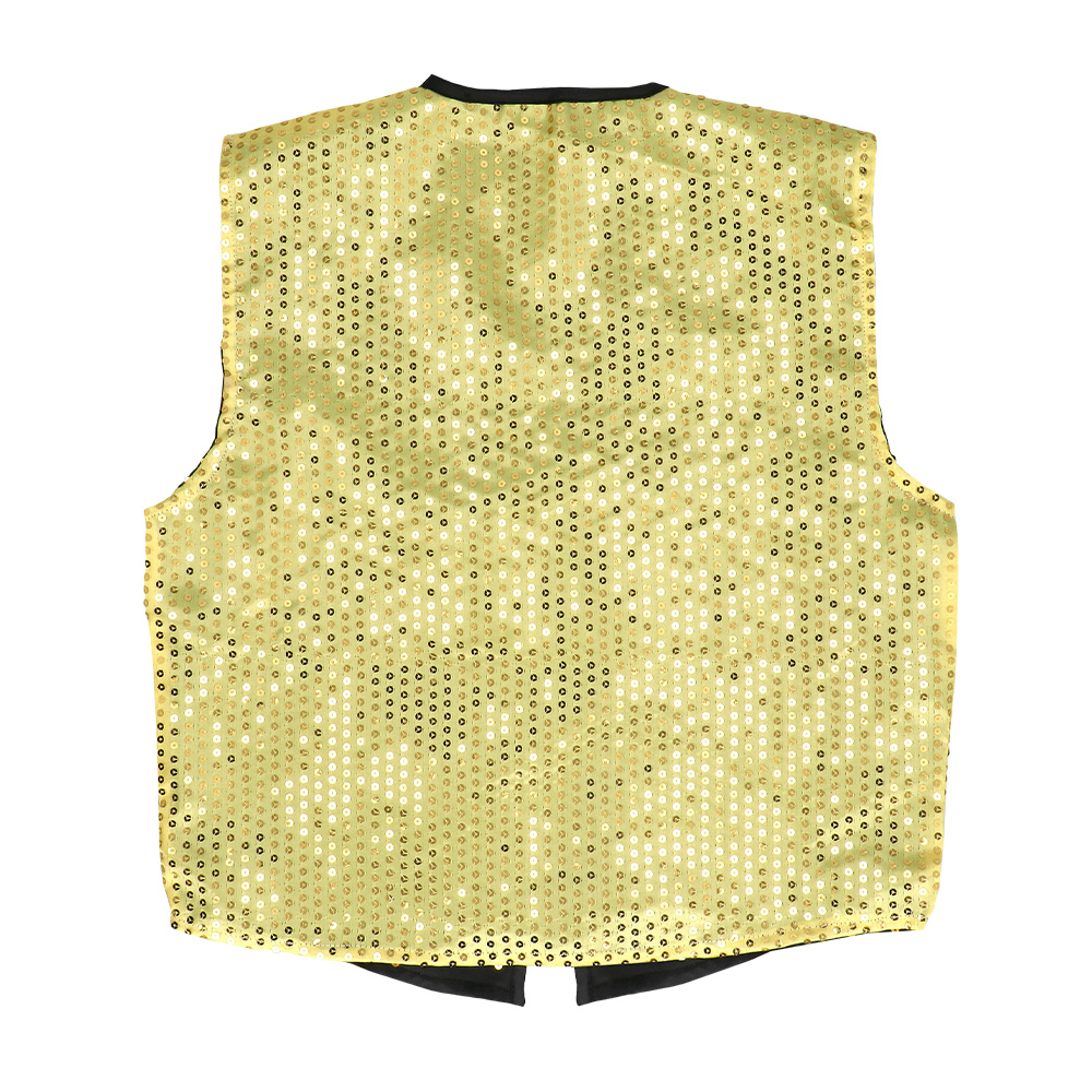 Set Spangles goud (gilet M/L en vlinderstrik)