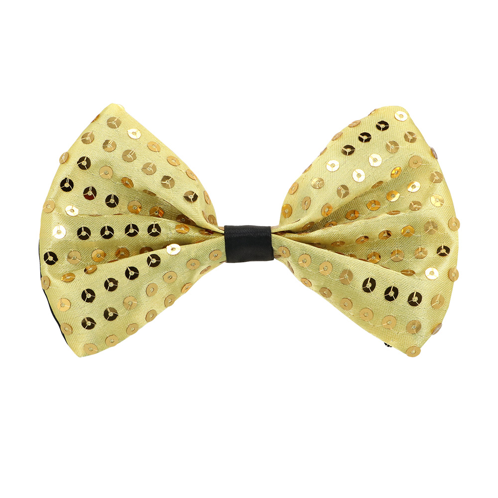 Set Spangles goud (gilet M/L en vlinderstrik)