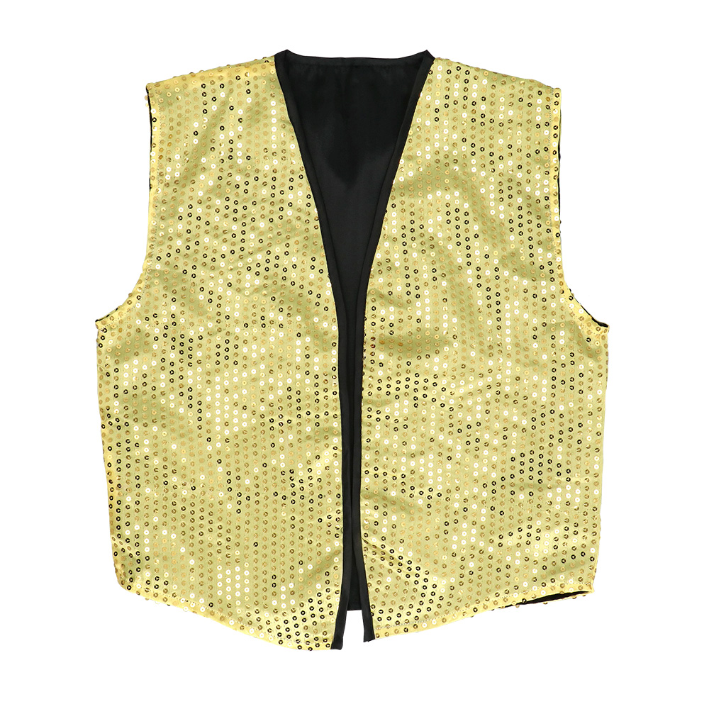 Set Spangles goud (gilet XL en vlinderstrik)