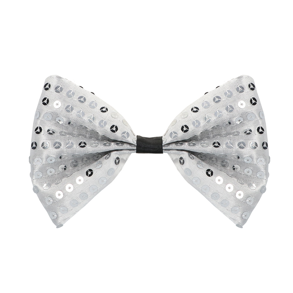 Set Spangles zilver (gilet M/L en vlinderstrik)