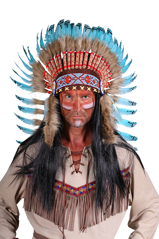 Indiaan heer ''White feather''