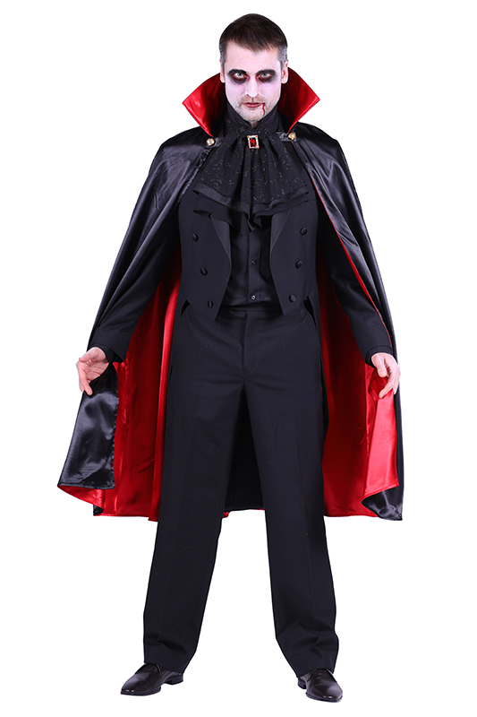 Dracula cape met staande kraag