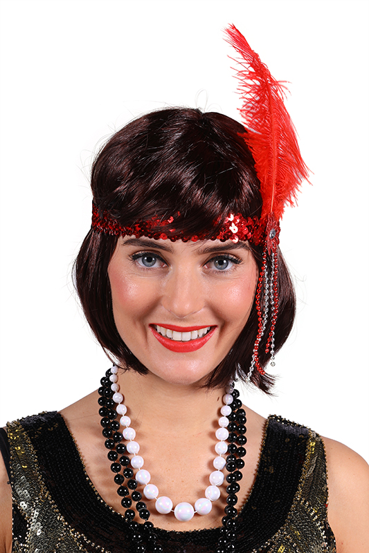 Pailletten band met veer