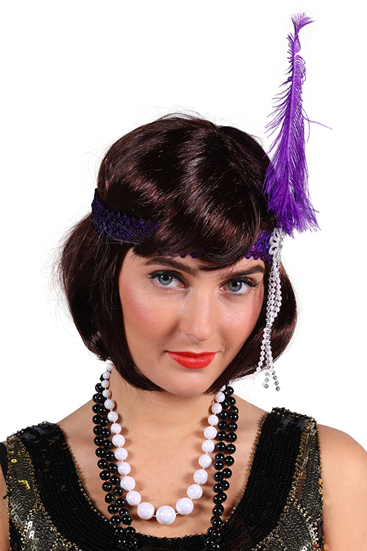 Pailletten band met veer