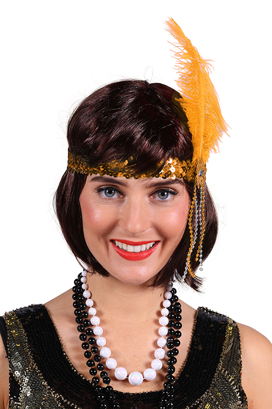 Pailletten band met veer