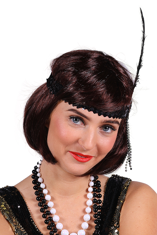 Pailletten band met veer