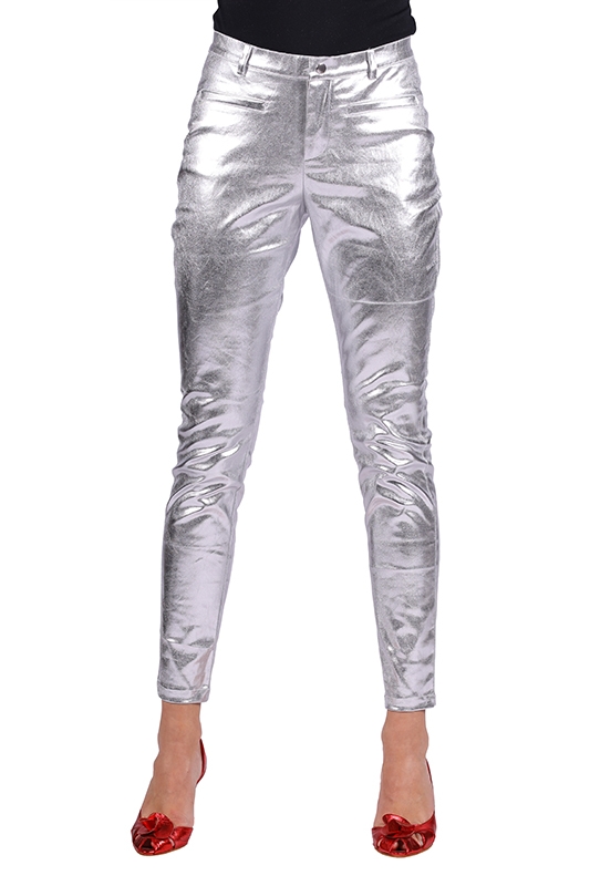 Stretchbroek metallic