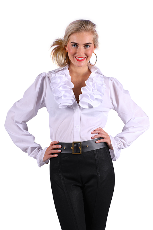 Blouse dame met jabot luxe
