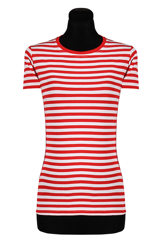 Gestreept shirt vrouw met korte mouw