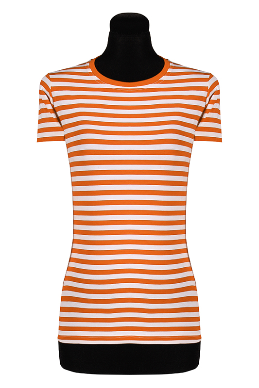 Gestreept shirt vrouw met korte mouw