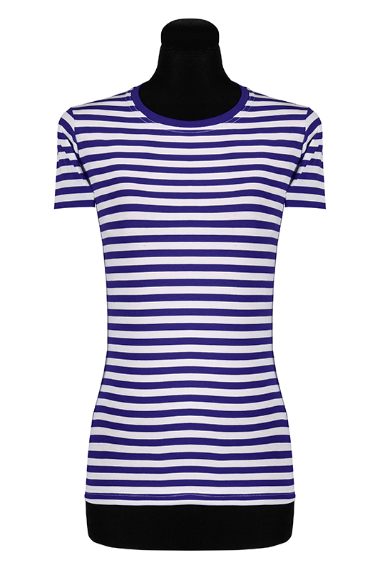 Gestreept shirt vrouw met korte mouw