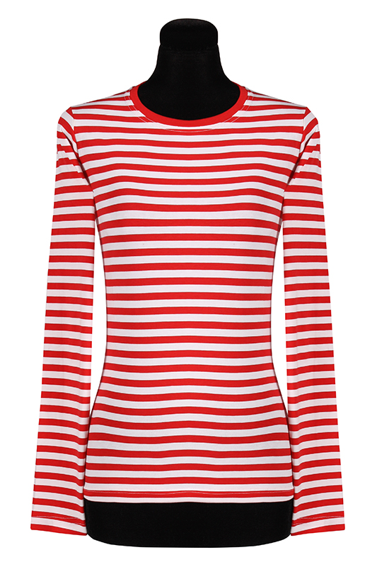 Gestreept shirt dame lange mouw