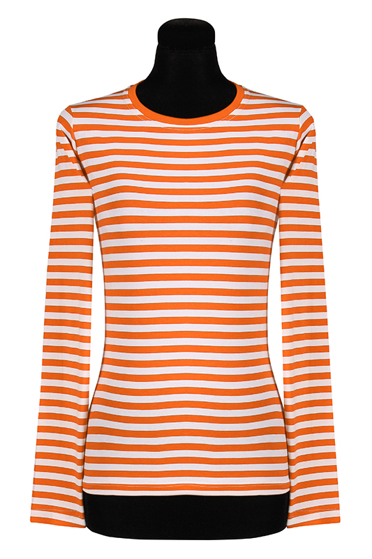 Gestreept shirt dame lange mouw