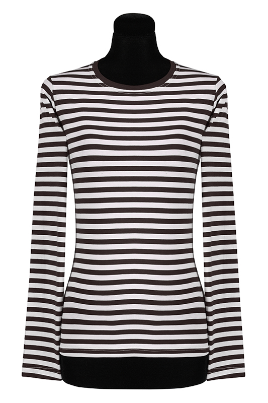 Gestreept shirt dame lange mouw