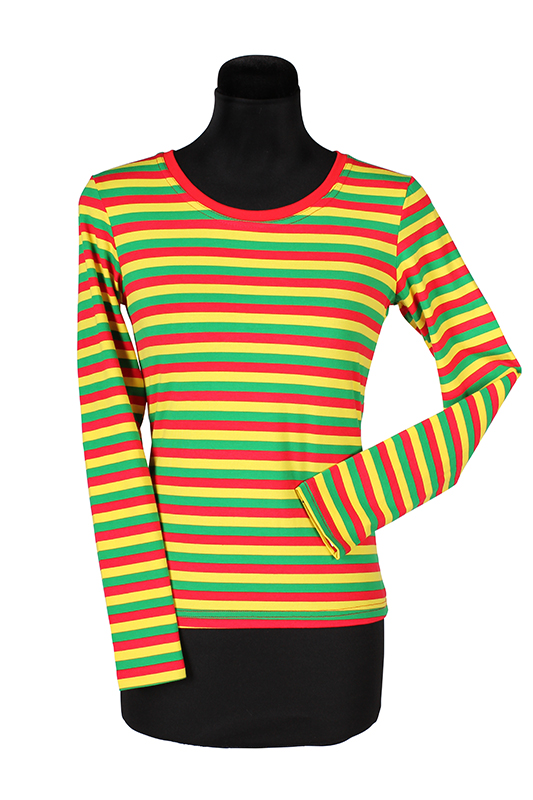 Gestreept shirt dame lange mouw