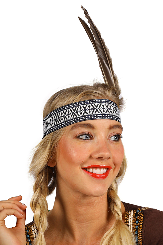 Indianenband met veren
