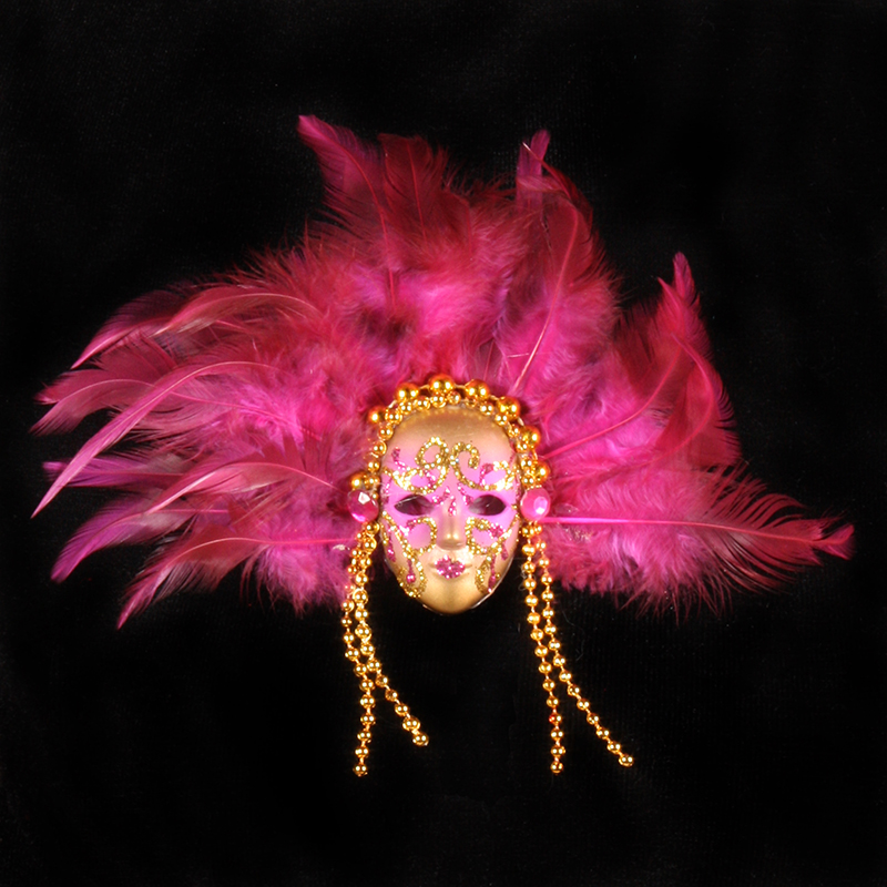 Venitiaans miniatuur masker ''Feathers''