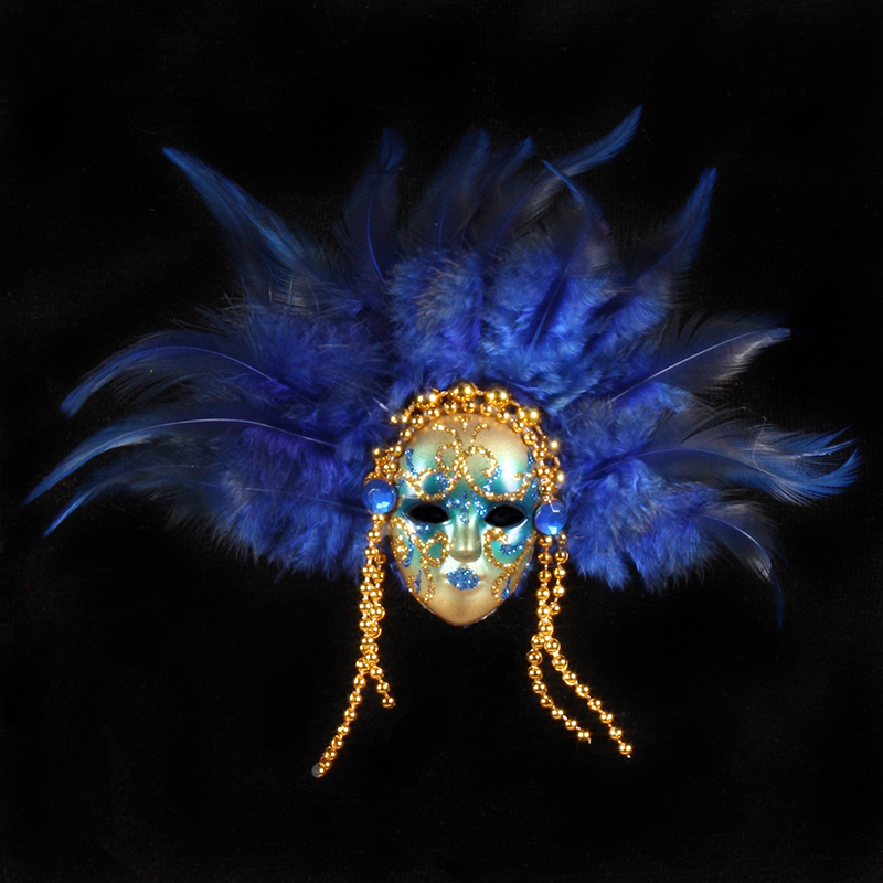 Venitiaans miniatuur masker ''Feathers''
