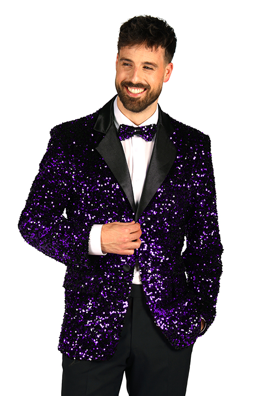 Heren pailletten colbert 