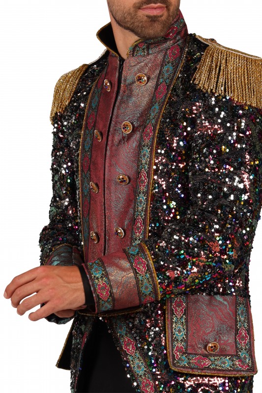 Jas heer  Sequin party mix van kleuren
